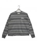 N!ceナイス）の古着「border long tee」｜グレー