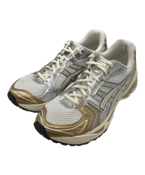 asics（アシックス）asics (アシックス) GEL-KAYANO 14 ホワイト×ゴールド サイズ:26.5の古着・服飾アイテム