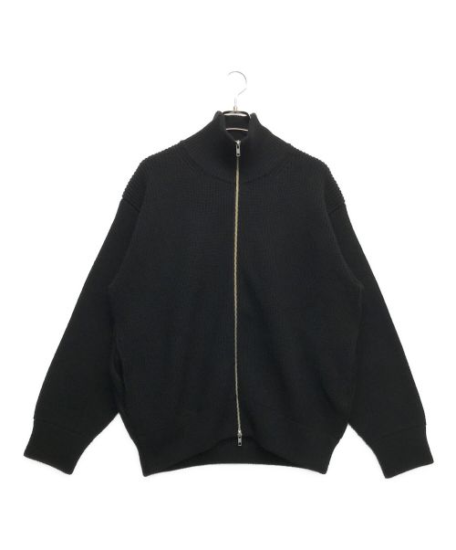 stein（シュタイン）stein (シュタイン) OVERSIZED DRIVERS KNIT ZIP JACKET ブラック サイズ:Sの古着・服飾アイテム