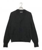 AURALEEオーラリー）の古着「SUPER HARD TWIST RIB KNIT CARDIGAN」｜ブラック