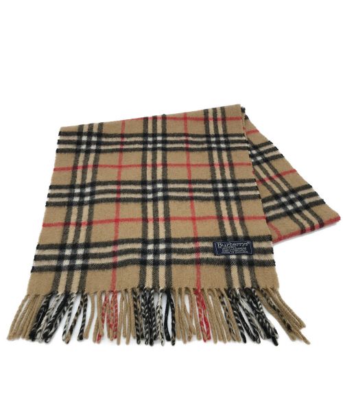 BURBERRY LONDON（バーバリーロンドン）BURBERRY LONDON (バーバリーロンドン) カシミヤノヴァチェックマフラー ブラウンの古着・服飾アイテム