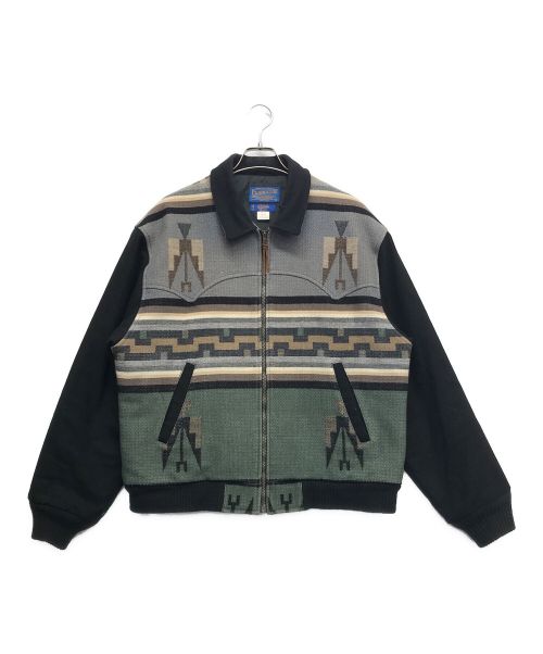 PENDLETON（ペンドルトン）PENDLETON (ペンドルトン) ネイティブ柄ウールジャケット グレー サイズ:Lの古着・服飾アイテム