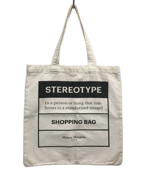 Maison Margiela（メゾンマルジェラ）Maison Margiela (メゾンマルジェラ) STEREOTYPE SHOPPING BAG ホワイトの古着・服飾アイテム