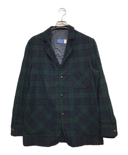 PENDLETON（ペンドルトン）PENDLETON (ペンドルトン) 90's ブラックウォッチ柄テーラードジャケット グリーン サイズ:Mの古着・服飾アイテム