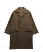 AURALEEオーラリー）の古着「WOOL SILK MELTON COAT」｜ベージュ