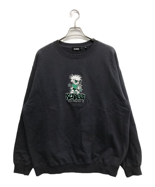 X-LARGE（エクストララージ）X-LARGE (エクストララージ) BAD KID CREWNECK SWEAT グレー サイズ:XLの古着・服飾アイテム