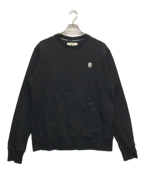 A BATHING APE（アベイシングエイプ）A BATHING APE (アベイシングエイプ) クルーネックスウェット ブラック サイズ:XLの古着・服飾アイテム