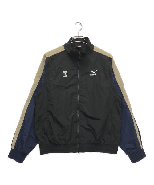 PUMA（プーマ）PUMA (プーマ) X-LARGE (エクストララージ) 2WAY NYLON TRACK JACKET ネイビー×ベージュ サイズ:XLの古着・服飾アイテム