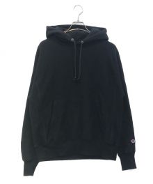 Champion（チャンピオン）の古着「リバースウィーブパーカー」｜ブラック