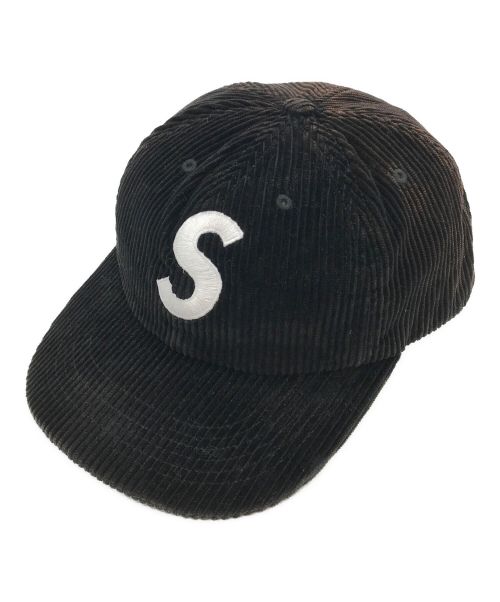 SUPREME（シュプリーム）Supreme (シュプリーム) Corduroy S Logo Panel ブラックの古着・服飾アイテム