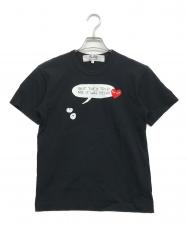 PLAY COMME des GARCONS (プレイ コムデギャルソン) レッドハートワッペンTシャツ ブラック サイズ:S