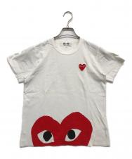 PLAY COMME des GARCONS (プレイ コムデギャルソン) レッドハートワッペンTシャツ ホワイト サイズ:L