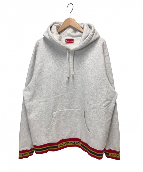 supreme striped rib hoodie
