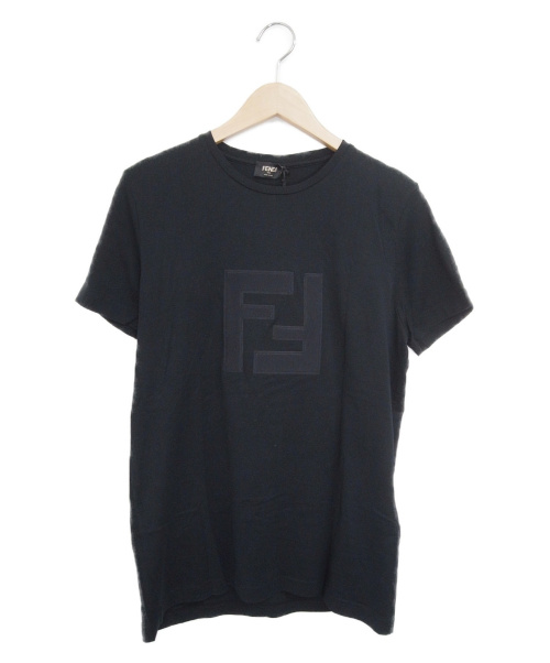 FENDI（フェンディ）FENDI (フェンディ) FFロゴTシャツ ブラック サイズ:M FAF532 A54Pの古着・服飾アイテム