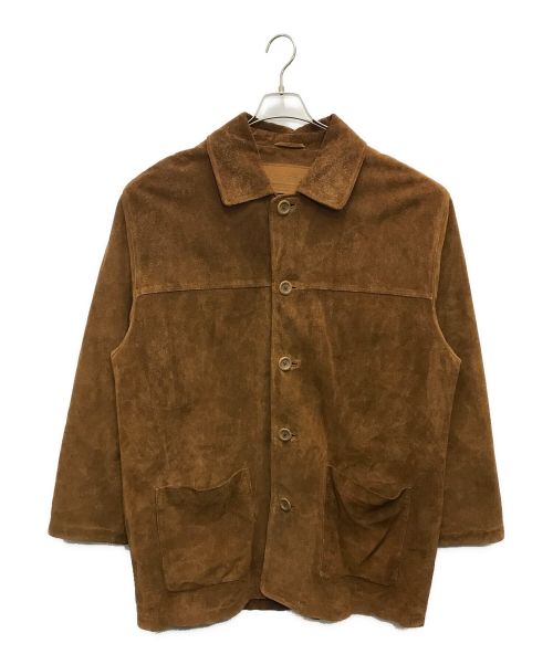 Timberland（ティンバーランド）Timberland (ティンバーランド) スウェードカバーオール　suede coveralls ブラウン サイズ:Lの古着・服飾アイテム