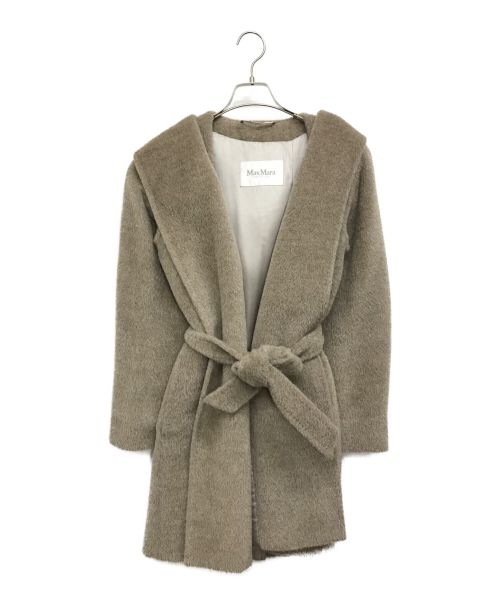 MaxMara（マックスマーラ）MaxMara (マックスマーラ) アルパカシャギーコート/白タグ/アルパカウール ベージュ サイズ:40の古着・服飾アイテム