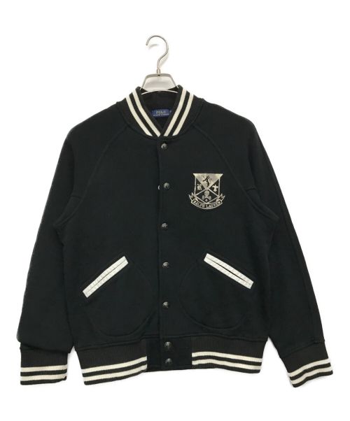 POLO RALPH LAUREN（ポロ・ラルフローレン）POLO RALPH LAUREN (ポロ・ラルフローレン) スウェットスタジャン  sweat stadium jacket ブラック サイズ:XSの古着・服飾アイテム