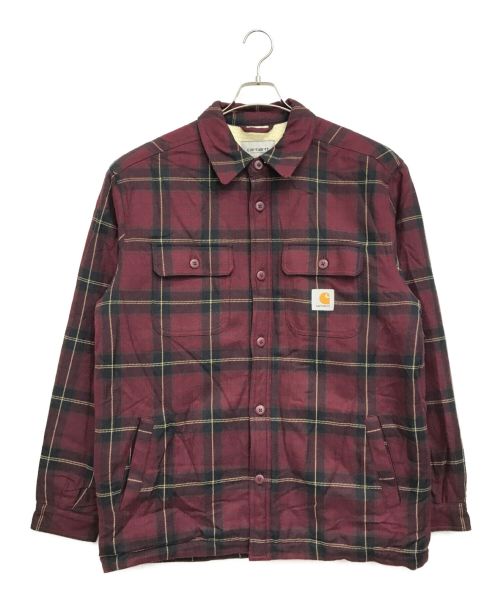 Carhartt WIP（カーハート）Carhartt WIP (カーハートダブリューアイピー) ARCHER  SHIRT JAC レッド サイズ:Lの古着・服飾アイテム