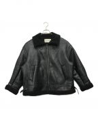 RAY BEAMSレイ ビームス）の古着「フェイクムートンボマーブルゾン fake shearling bomber blouson」｜ブラック