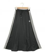 adidasアディダス）の古着「LONG SATIN SKIRT ロングサテンスカート」｜ブラック