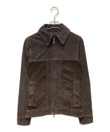 pretty green（プリティーグリーン）の古着「コーデュロイジップジャケット」｜ブラウン