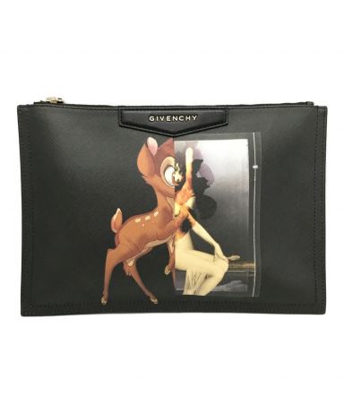 [中古]GIVENCHY(ジバンシィ)のメンズ バッグ バンビプリントクラッチバッグ