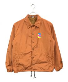 PLUS L by XLARGE（プラス エル バイ エクストララージ）の古着「バックプリントコーチジャケット / 中ボアジャケット」｜ブラウン