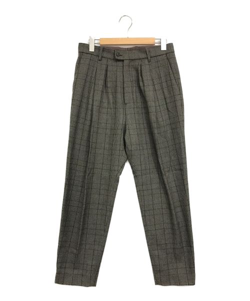 stein（シュタイン）stein (シュタイン) WIDE TAPERED TROUSERS / ワイドテーパードトラウザーズ / チェックパンツ グレー サイズ:Mの古着・服飾アイテム