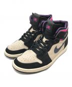 NIKE×PSGナイキ×パリ・サンジェルマンFC）の古着「AIR JORDAN 1 ZOOM AIR CMFT / ナイキ エアジョーダン 1 ズーム コンフォート / ハイカットスニーカー / バスケットボールスニーカー」｜ホワイト×ピンク（BLACK-PSYCH