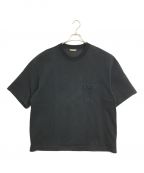 AURALEEオーラリー）の古着「STAND-UP T-SHIRTS / スタンドアップTEE / 半袖Ｔシャツ / ヘビーウェイト / ボックスシルエット」｜ブラック