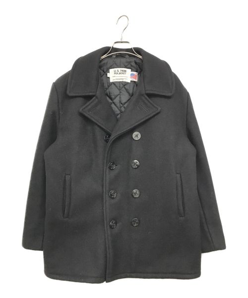 Schott（ショット）Schott (ショット) メルトンPコート ブラック サイズ:42の古着・服飾アイテム