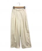 TODAYFULトゥデイフル）の古着「Tuck Twill Trousers / タックツイルトラウザー / ハイウエスト」｜アイボリー