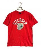 ICE CREAMアイスクリーム）の古着「ビッグシルエットTシャツ」｜レッド
