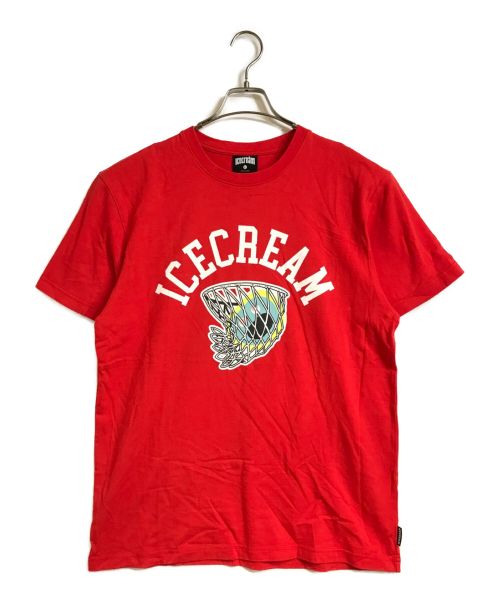 ICE CREAM（アイスクリーム）ICE CREAM (アイスクリーム) ビッグシルエットTシャツ レッド サイズ:Lの古着・服飾アイテム