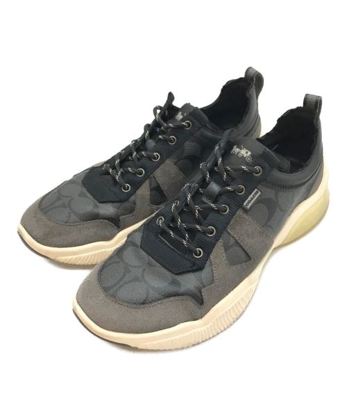 COACH（コーチ）COACH (コーチ) Citysole Runner　シティソールランナー ローカットスニーカー ブラック×グレー サイズ:43(27.5-28.0cm相当)の古着・服飾アイテム