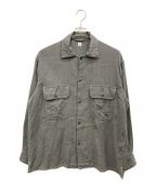 KAPTAIN SUNSHINEキャプテンサンシャイン）の古着「カシミヤ混オープンカラーシャツ / Open Collar Shirt / 長袖シャツ」｜グレー