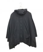 divkaディウカ）の古着「“BASICS” LeQrotti Jersey Square Hoody / スクエアフーディ / ビックシルエットパーカー」｜ブラック