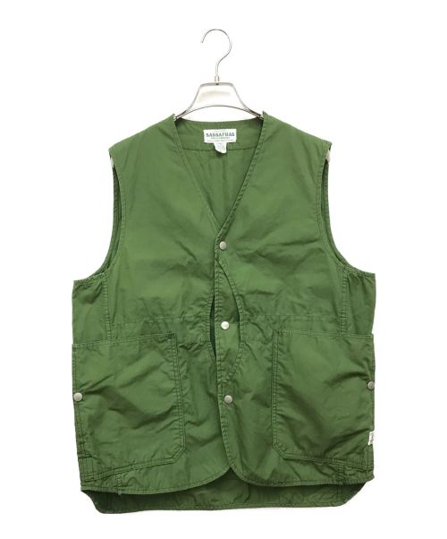 SASSAFRAS（ササフラス）SASSAFRAS (ササフラス) PLANT HUNTER VEST / プラントハンターベスト / ハンティングポケット カーキ サイズ:Lの古着・服飾アイテム