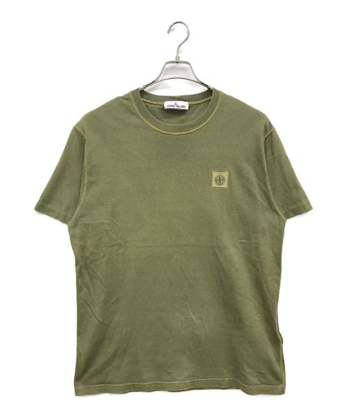 STONE ISLAND（ストーンアイランド）STONE ISLAND (ストーンアイランド) ロゴワンポイントＴシャツ / 半袖Ｔシャツ カーキ サイズ:XLの古着・服飾アイテム