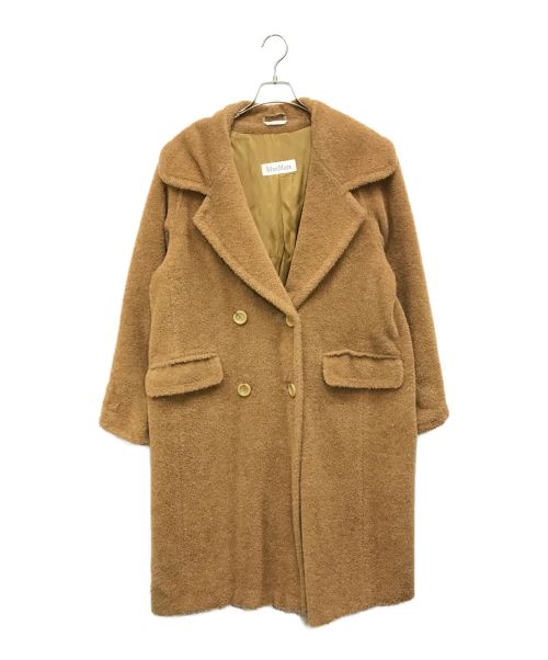 MaxMara（マックスマーラ）MaxMara (マックスマーラ) 白タグ アルパカ混シャギーロングコート　 白タグ  ベージュ サイズ:40の古着・服飾アイテム