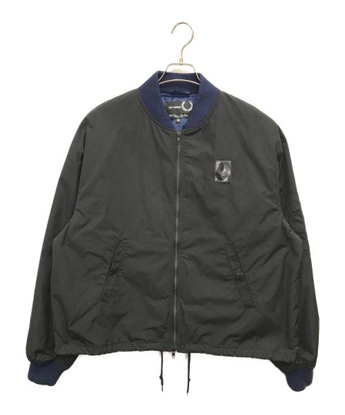 FRED PERRY（フレッドペリー）FRED PERRY (フレッドペリー) RAF SIMONS (ラフシモンズ) コラボMA-1 ボンバージャケット ブラック サイズ:38の古着・服飾アイテム