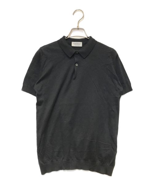 JOHN SMEDLEY（ジョンスメドレー）JOHN SMEDLEY (ジョンスメドレー) ニットポロシャツ ブラック サイズ:Sの古着・服飾アイテム