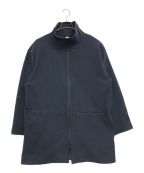 DESCENTE PAUSEデサントポーズ）の古着「STAND COLLAR ZIP UP HALF COAT」｜ネイビー