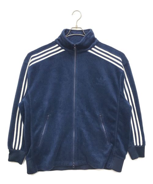 adidas（アディダス）adidas (アディダス) VELOUR BB TRACK TOP　ベロア トラックトップ ネイビー サイズ:Oの古着・服飾アイテム