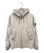 STONE ISLANDストーンアイランド）の古着「SOFT SHELL R JACKET　ソフトシェルRジャケット　ジップアップ フーテッド ジャケット」｜グレー