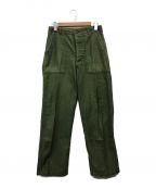 US ARMYユーエスアーミー）の古着「60'sコットンサテンベイカーパンツ cotton satin baker pants」｜オリーブ