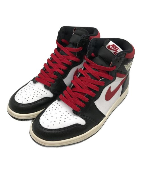 NIKE（ナイキ）NIKE (ナイキ) RETRO HIGH OG 'GYM RED'　エア ジョーダン 1 レトロ ハイ OG ジムレッド　ハイカットスニーカー　バスケットボールシューズ レッド×ブラック サイズ:27㎝の古着・服飾アイテム