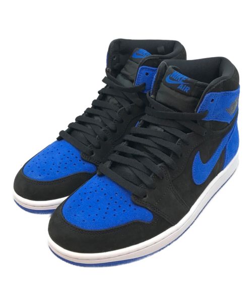 NIKE（ナイキ）NIKE (ナイキ) エア ジョーダン 1 HIGH OG - Royal Reimagined/ハイカット ブラック×ブルー サイズ:27㎝ 未使用品の古着・服飾アイテム