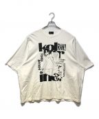 KOLORカラー）の古着「度詰ハード天竺 PRINT TEE」｜ホワイト