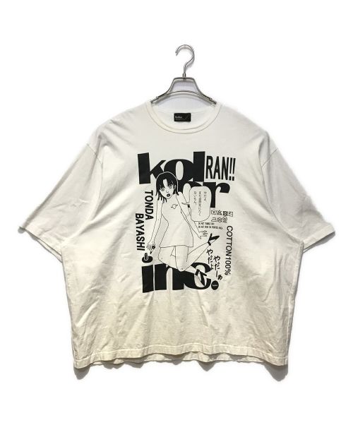 KOLOR（カラー）KOLOR (カラー) 度詰ハード天竺 PRINT TEE ホワイト サイズ:3の古着・服飾アイテム